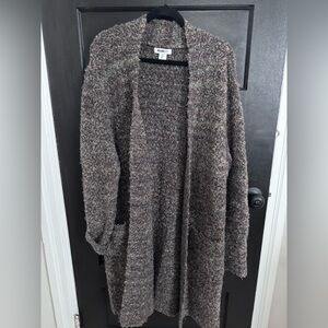 William Rast Textured Brown Cardigan